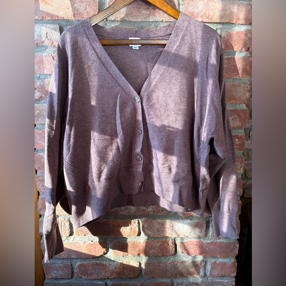 A New Day Women's Lavender Cardigan Sweater